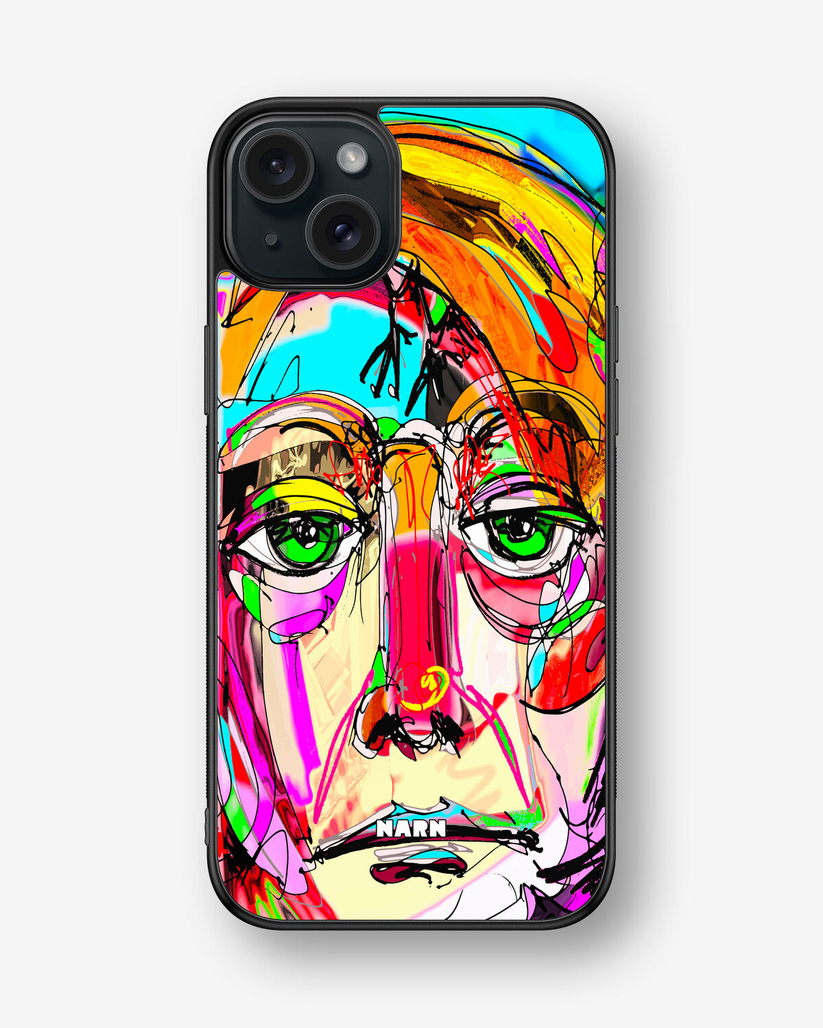 iPhone 15 Plus Hard Case – Abstract Portrait - View 1