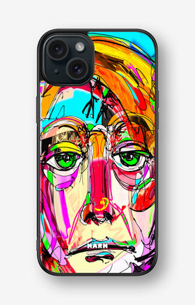 iPhone 15 Plus Hard Case – Abstract Portrait - View 1