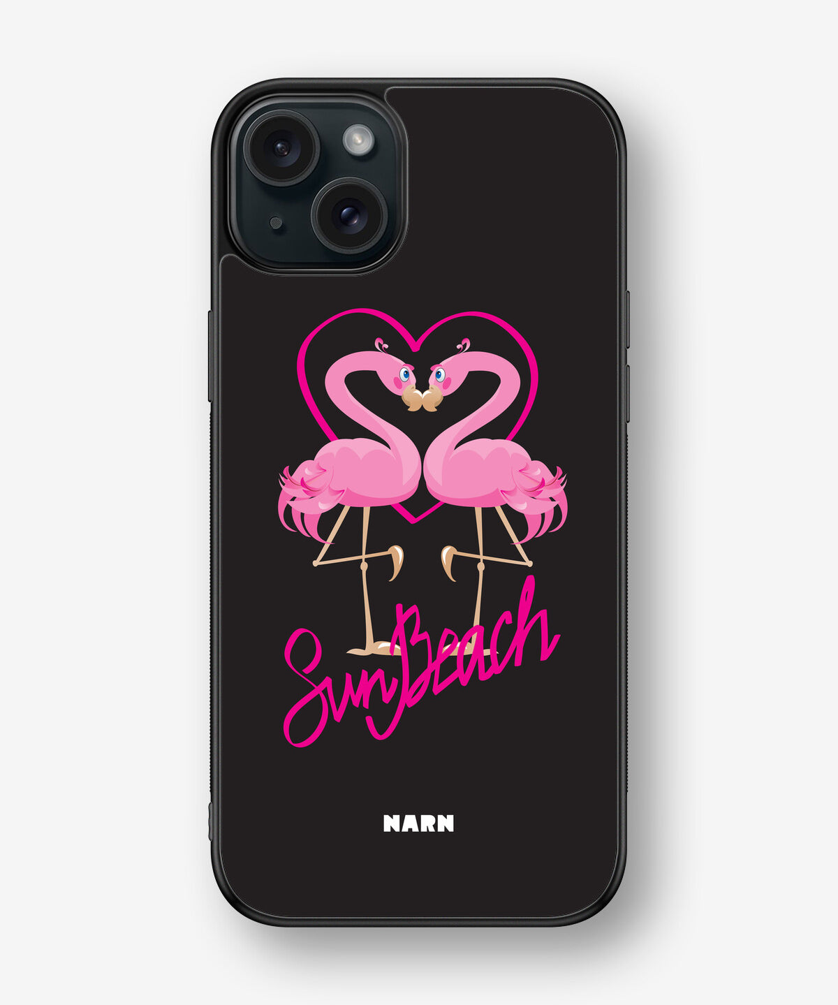 iPhone 15 Plus Hard Case – Beach Flamingo - View 1