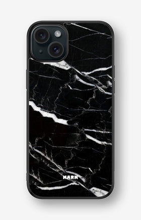 iPhone 15 Plus Hard Case – Black Marble - View 1