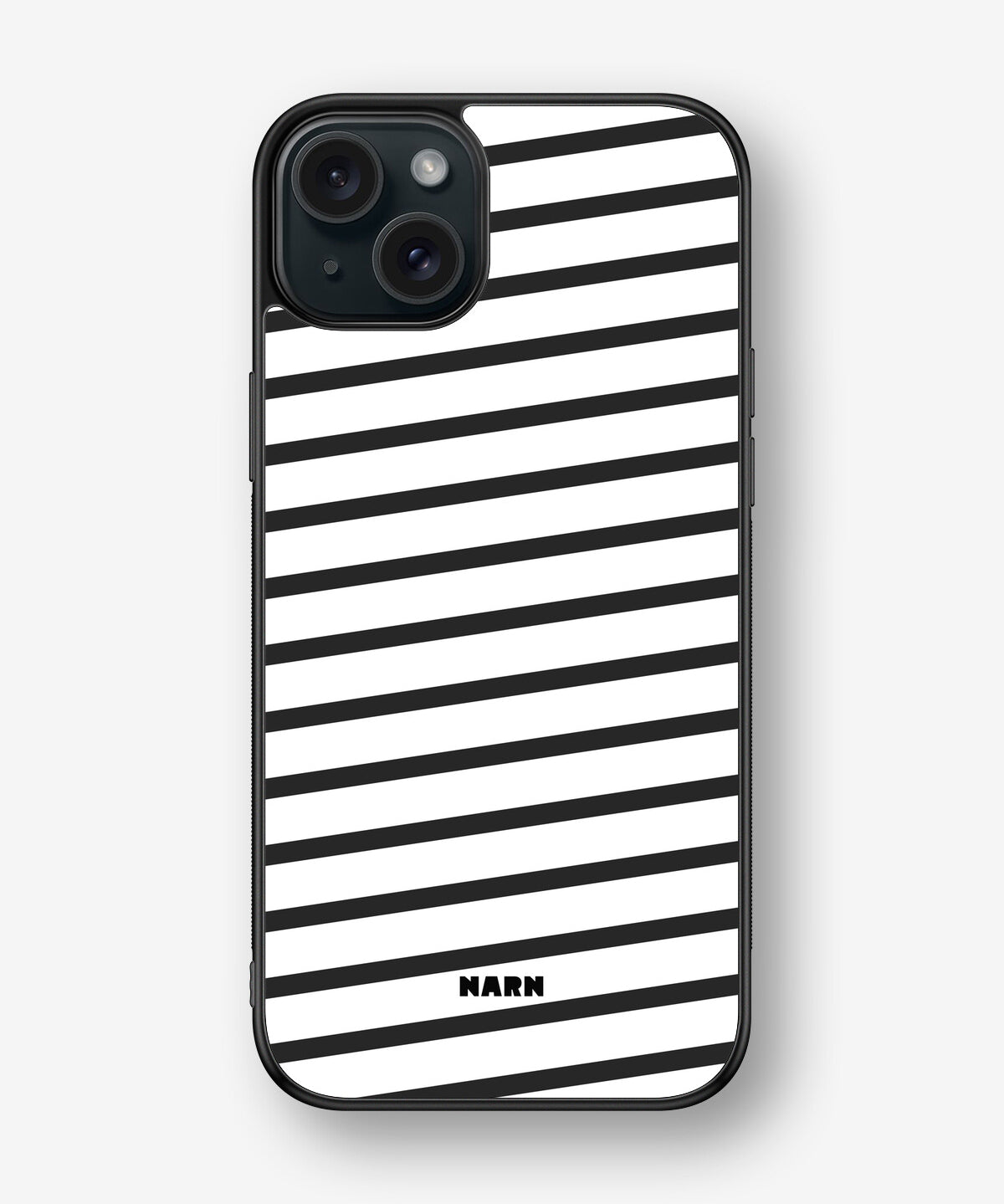 iPhone 15 Plus Hard Case – Black Stripes - View 1