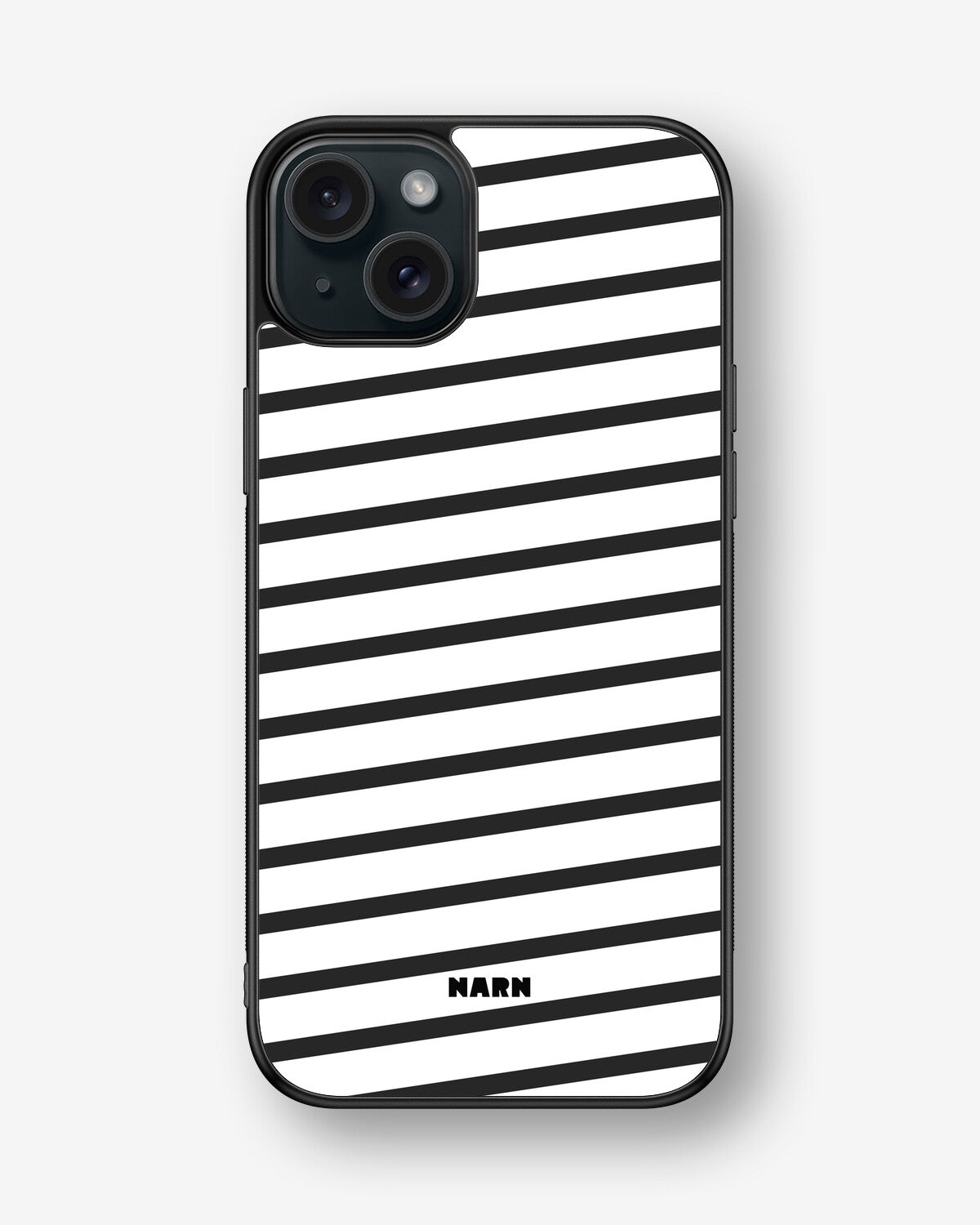 iPhone 15 Plus Hard Case – Black Stripes - View 1