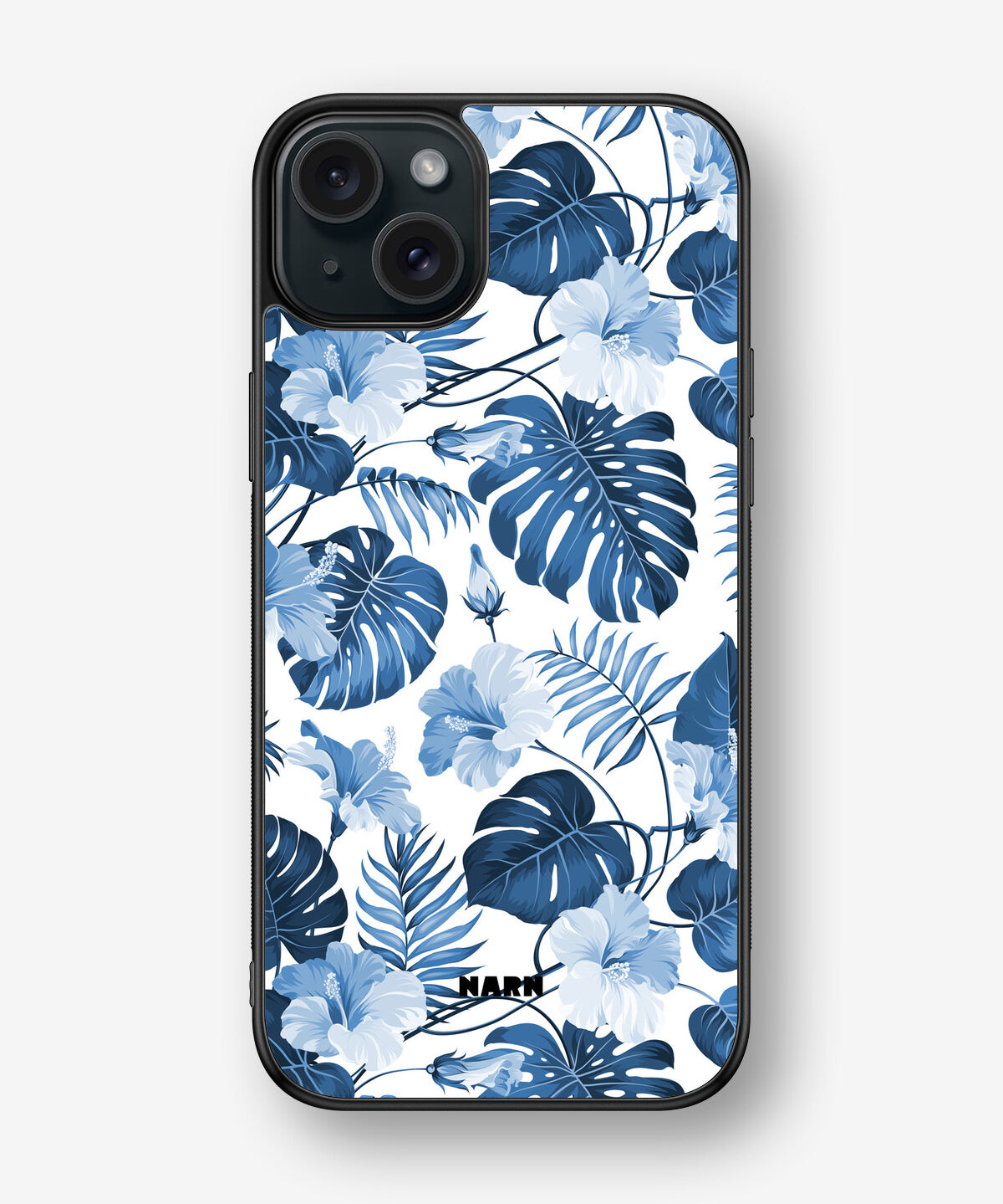 iPhone 15 Plus Hard Case – Blue Tropics - View 1