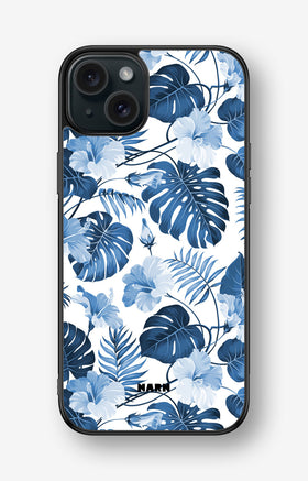 iPhone 15 Plus Hard Case – Blue Tropics - View 1