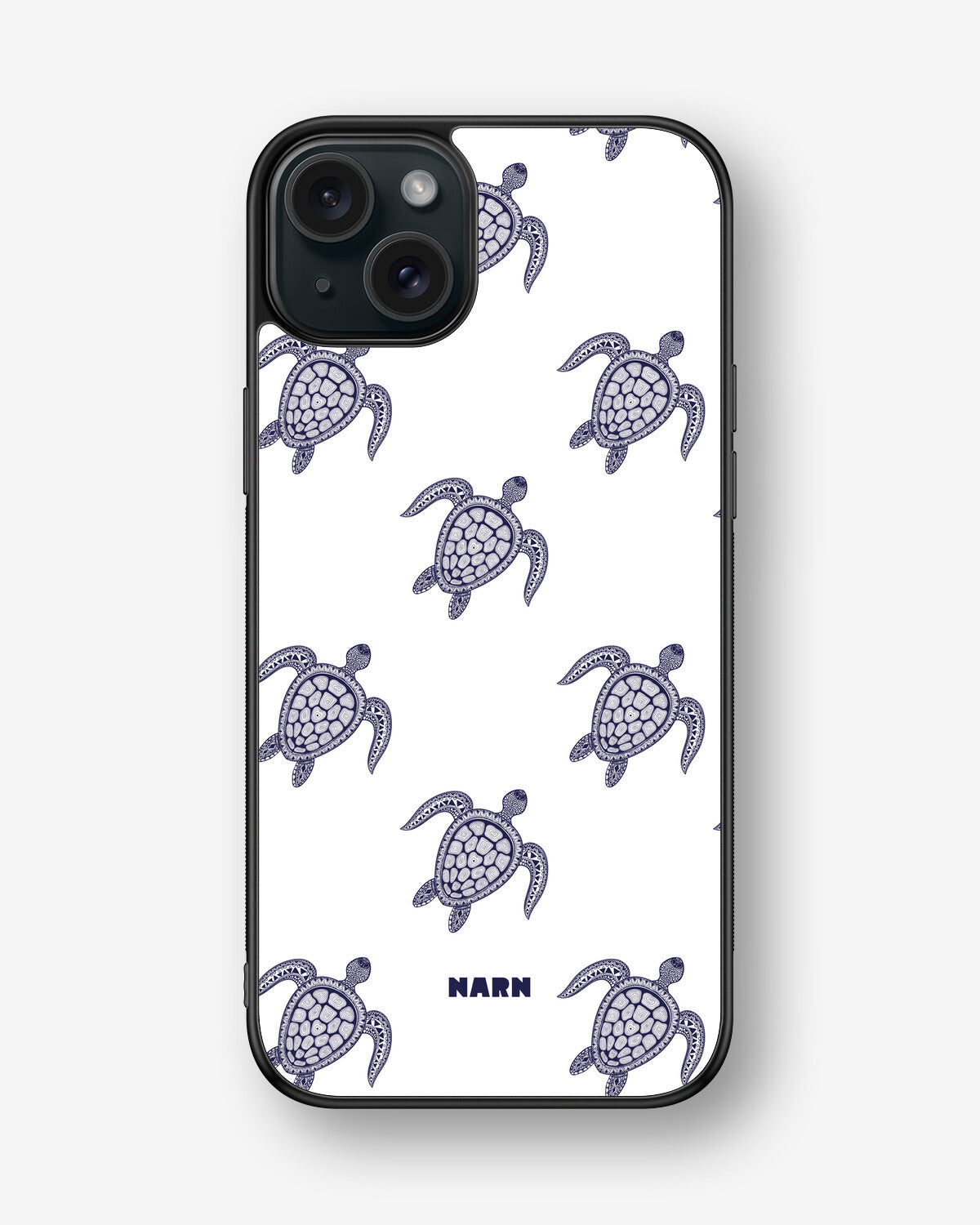 iPhone 15 Plus Hard Case – Blue Turtles - View 1