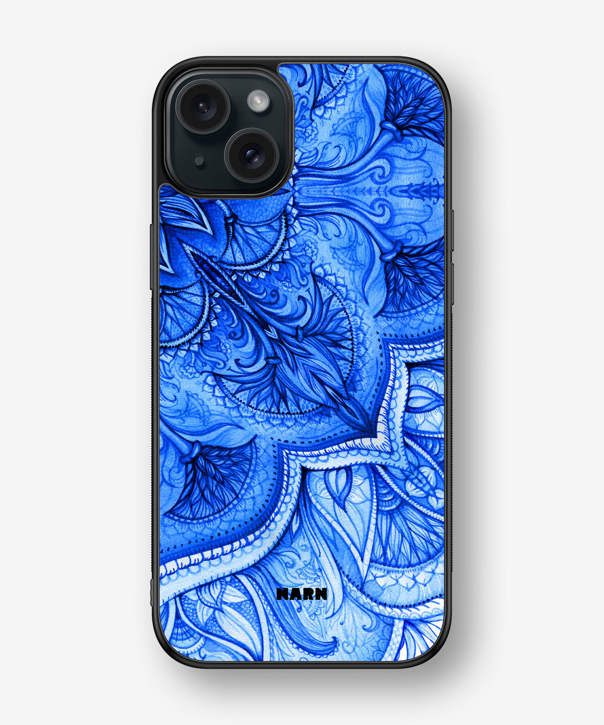 iPhone 15 Plus Hard Case – Blue Vintage - View 1