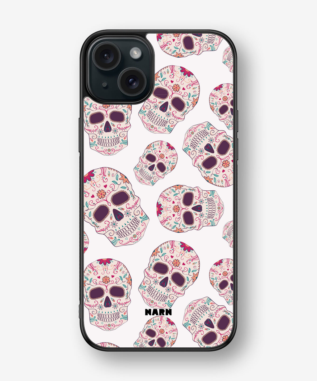 iPhone 15 Plus Hard Case – Calavera Skulls - View 1