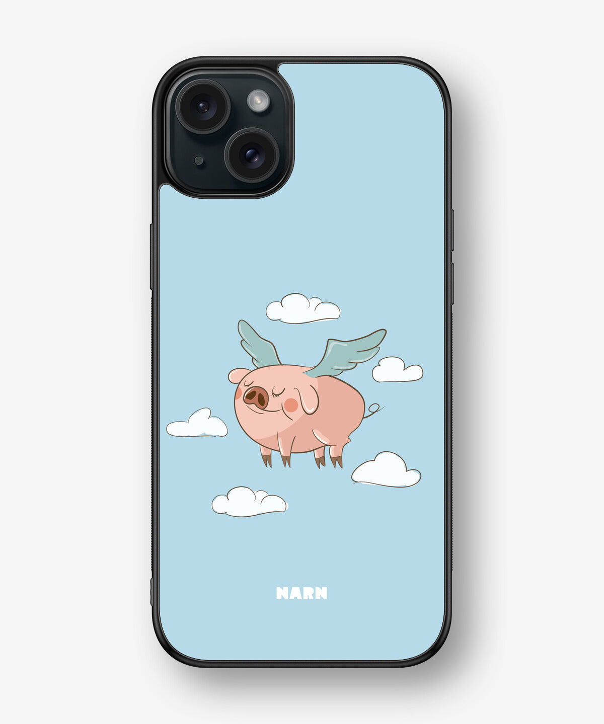 iPhone 15 Plus Hard Case – Dreamy Pig - View 1