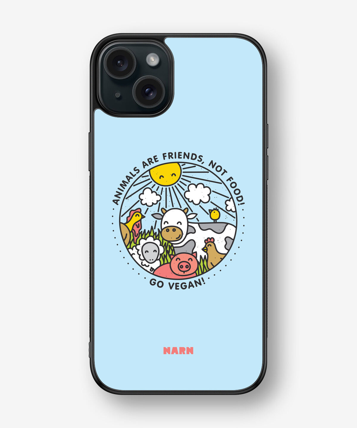 iPhone 15 Plus Hard Case – Friends, Not Food - View 1