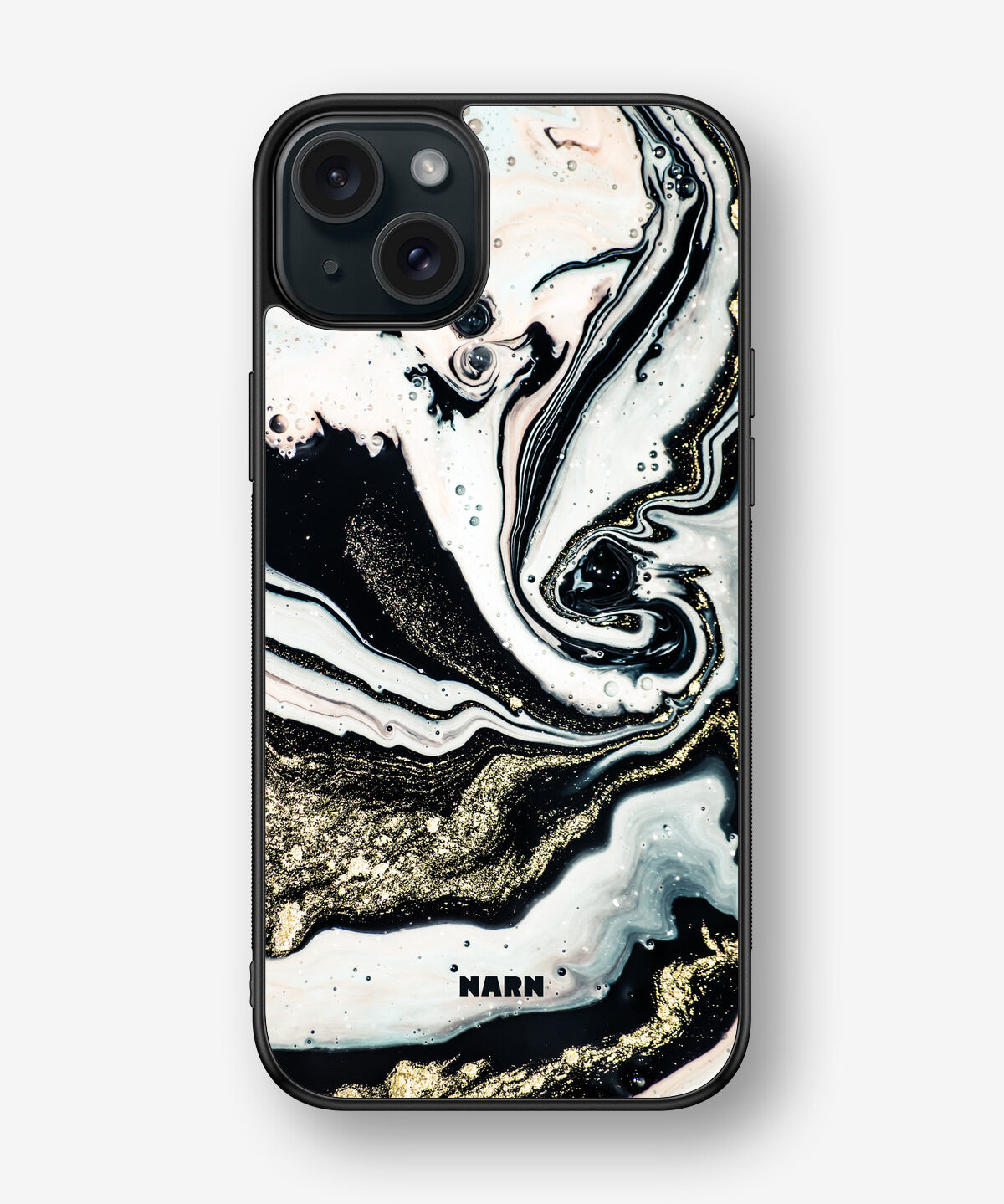 iPhone 15 Plus Hard Case – Golden Swirl - View 1