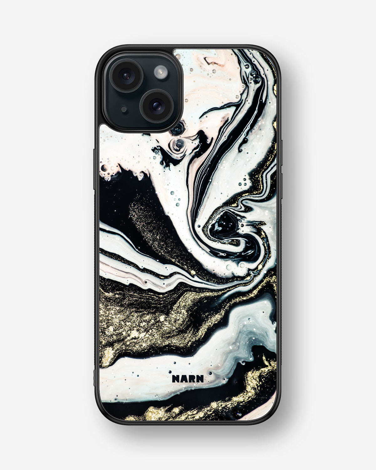 iPhone 15 Plus Hard Case – Golden Swirl - View 1