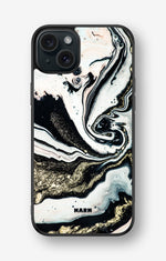 iPhone 15 Plus Hard Case – Golden Swirl - View 1