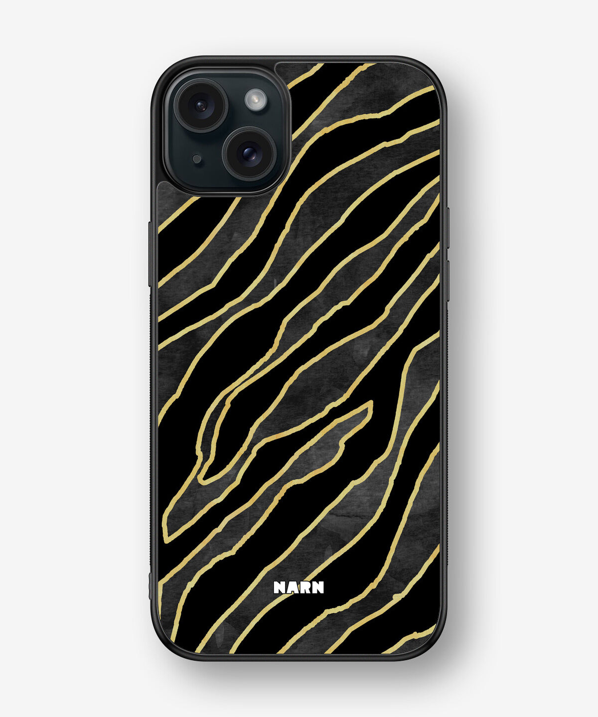 iPhone 15 Plus Hard Case – Golden Zebra - View 1