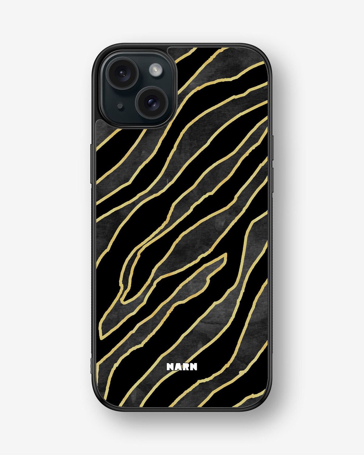 iPhone 15 Plus Hard Case – Golden Zebra - View 1