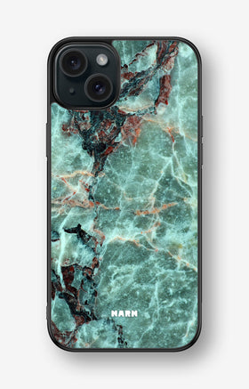 iPhone 15 Plus Hard Case – Green Marble - View 1