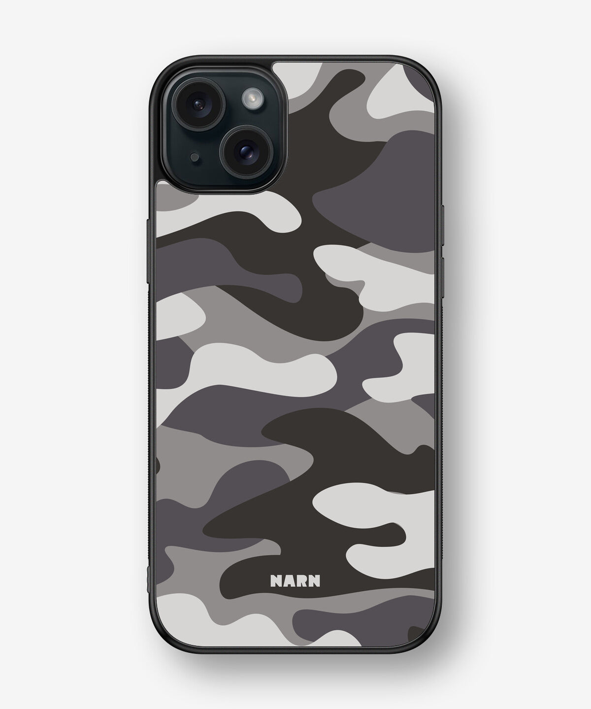 iPhone 15 Plus Hard Case – Grey Camo - View 1