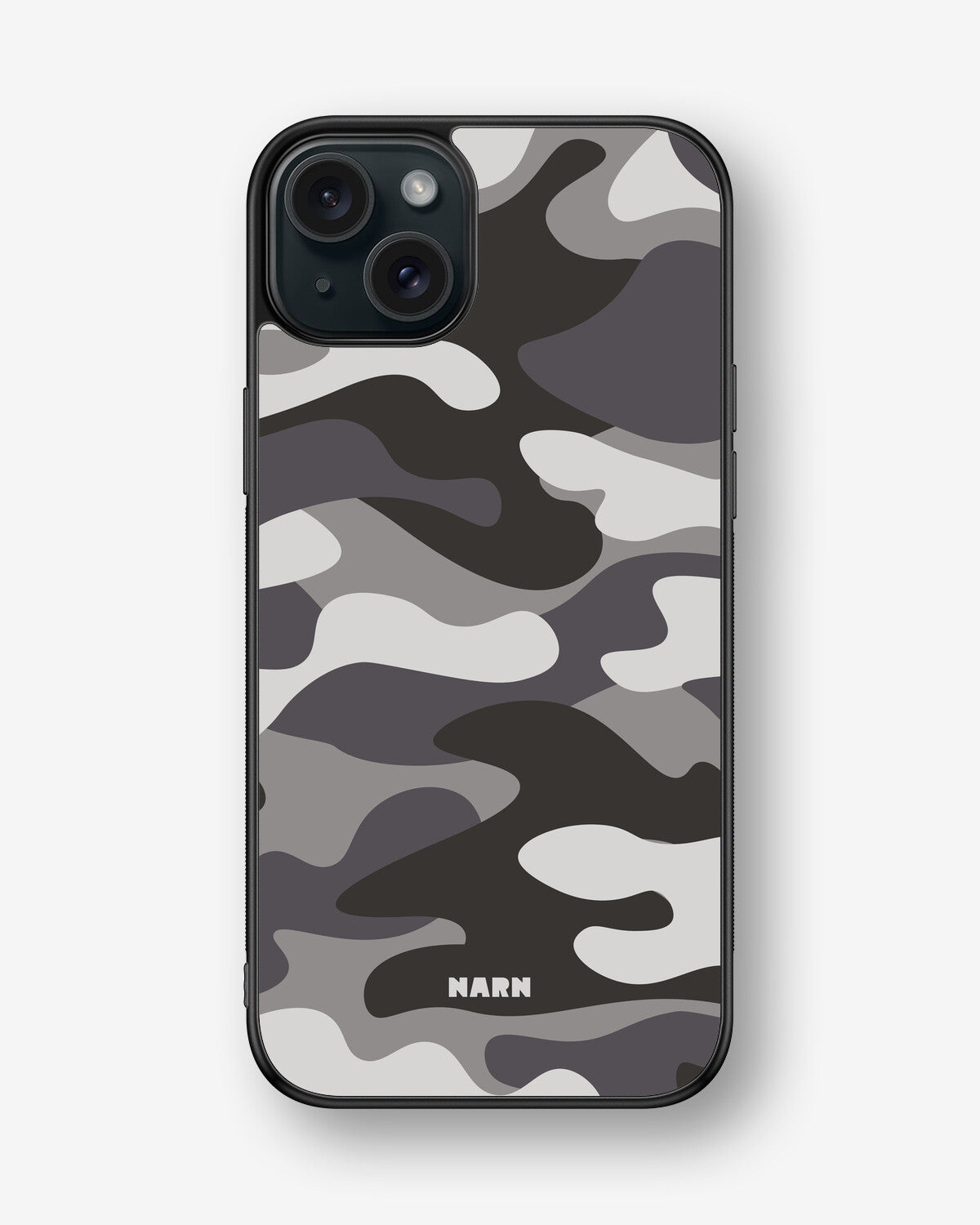 iPhone 15 Plus Hard Case – Grey Camo - View 1
