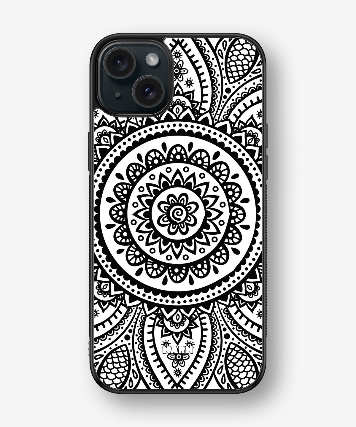 iPhone 15 Plus Hard Case – Henna Mandala - View 1