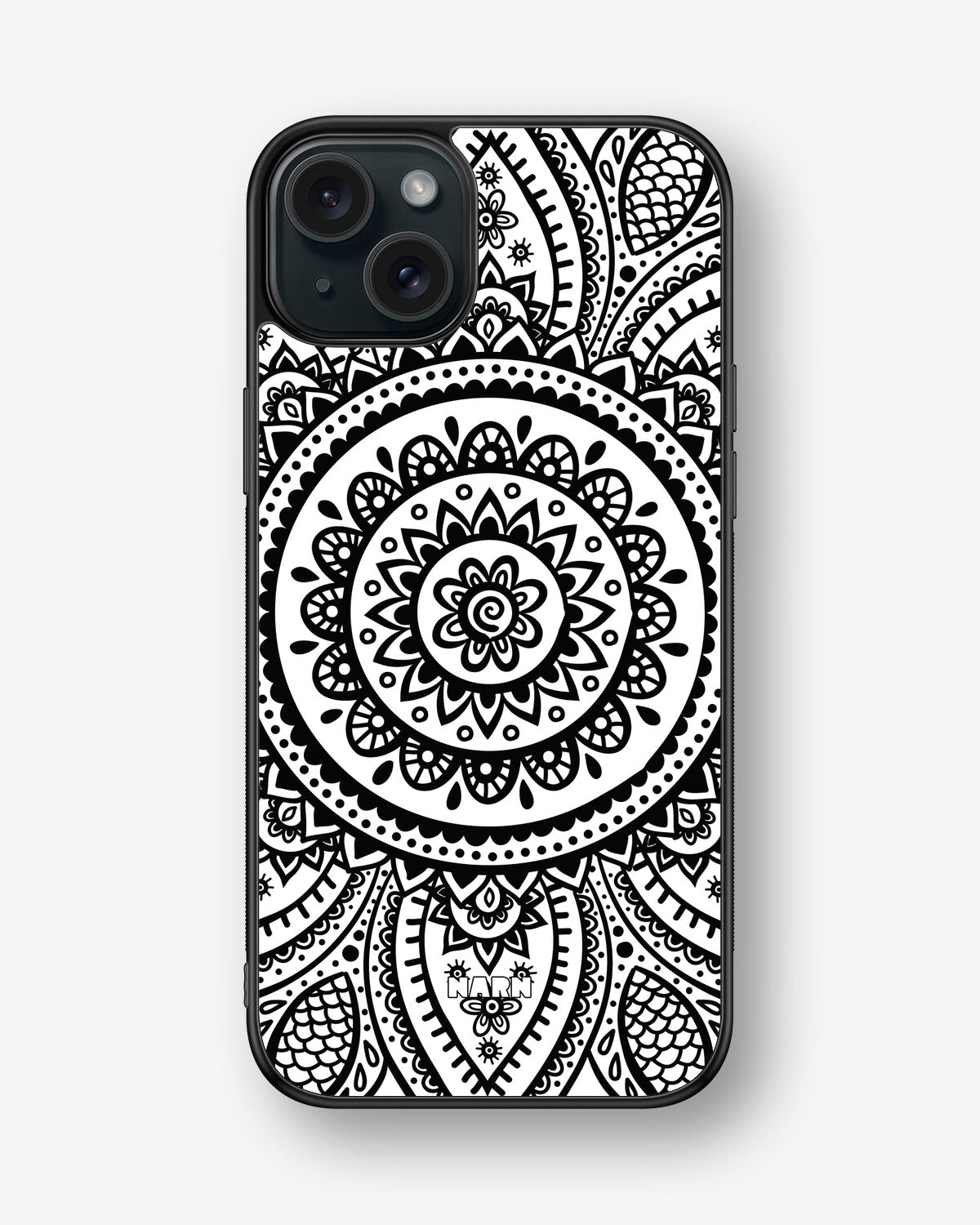 iPhone 15 Plus Hard Case – Henna Mandala - View 1