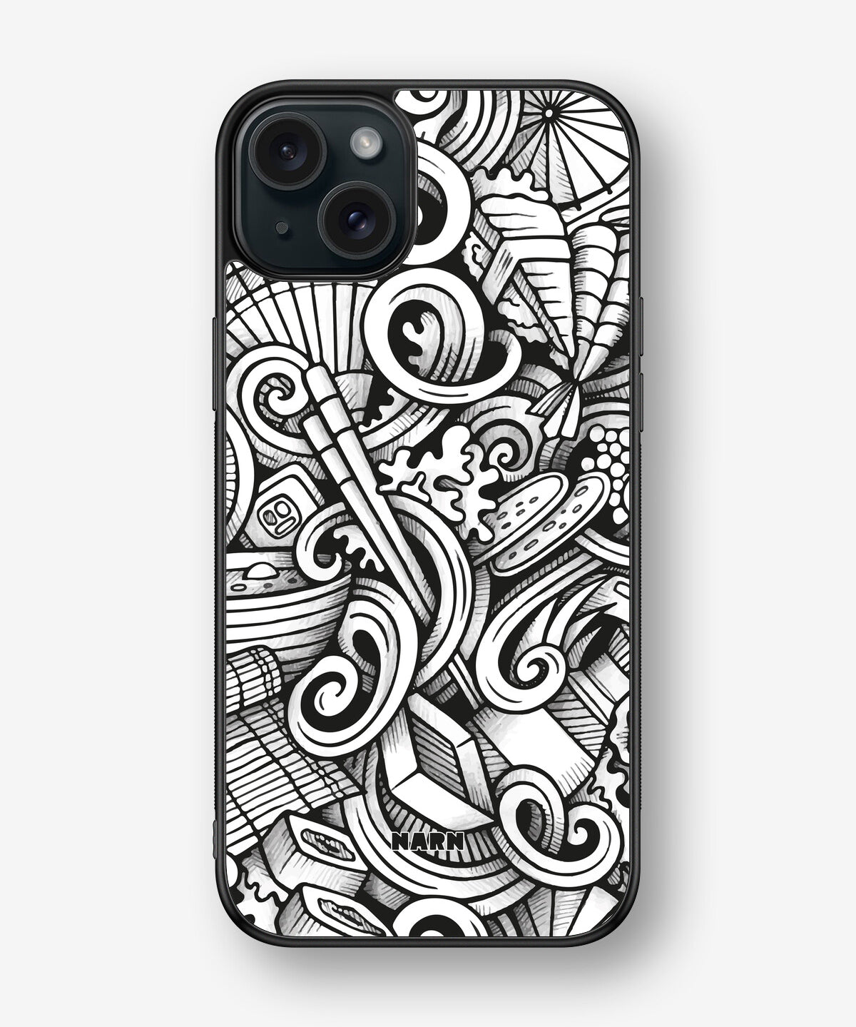 iPhone 15 Plus Hard Case – Japanese Pattern - View 1