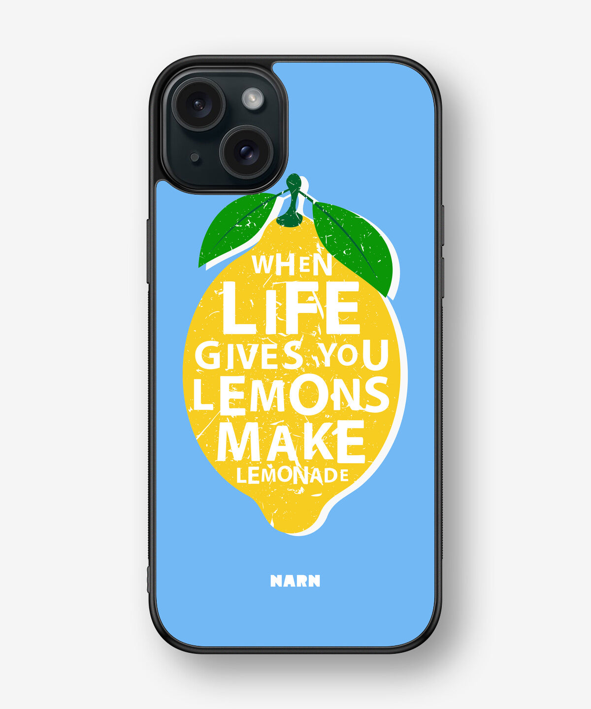 iPhone 15 Plus Hard Case – Lemon Quote - View 1
