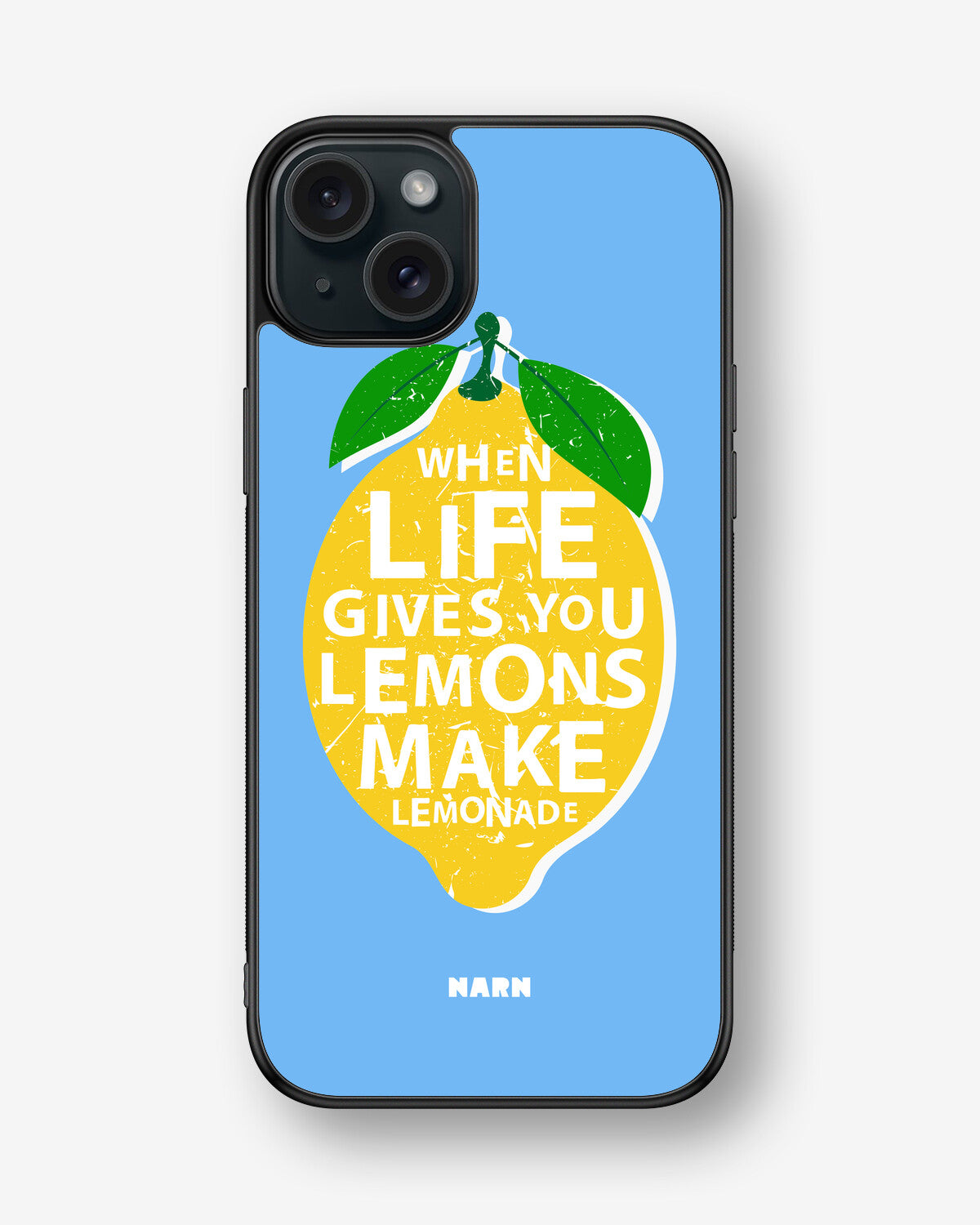 iPhone 15 Plus Hard Case – Lemon Quote - View 1