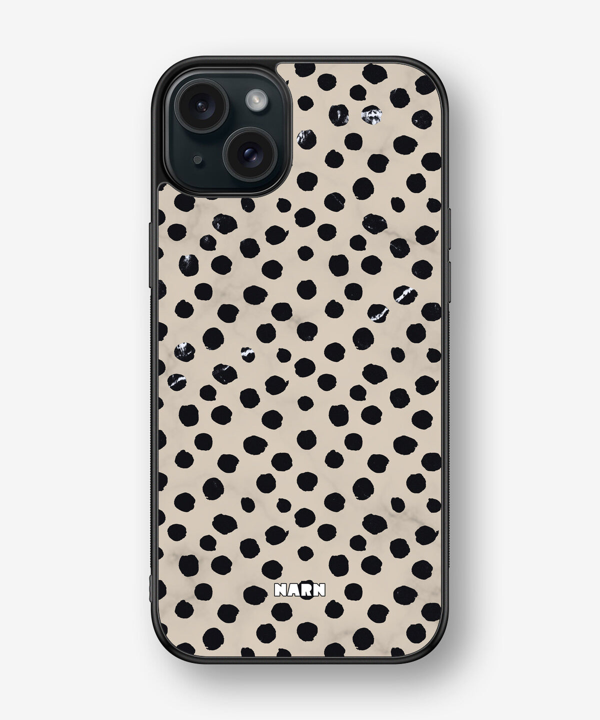 iPhone 15 Plus Hard Case – Marble Dots - View 1