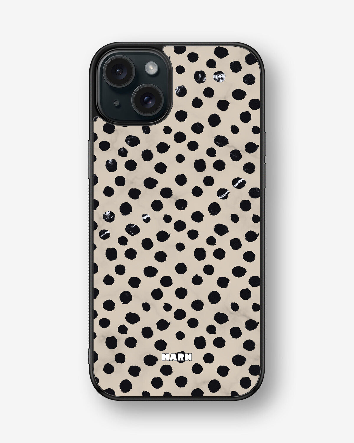 iPhone 15 Plus Hard Case – Marble Dots - View 1