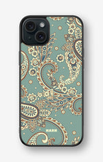 iPhone 15 Plus Hard Case – Paisley Green - View 1