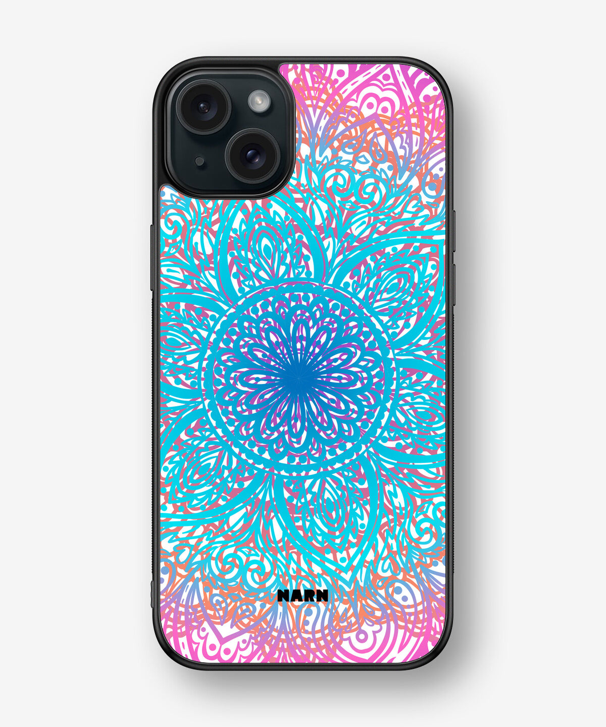 iPhone 15 Plus Hard Case – Pastel Mandala - View 1