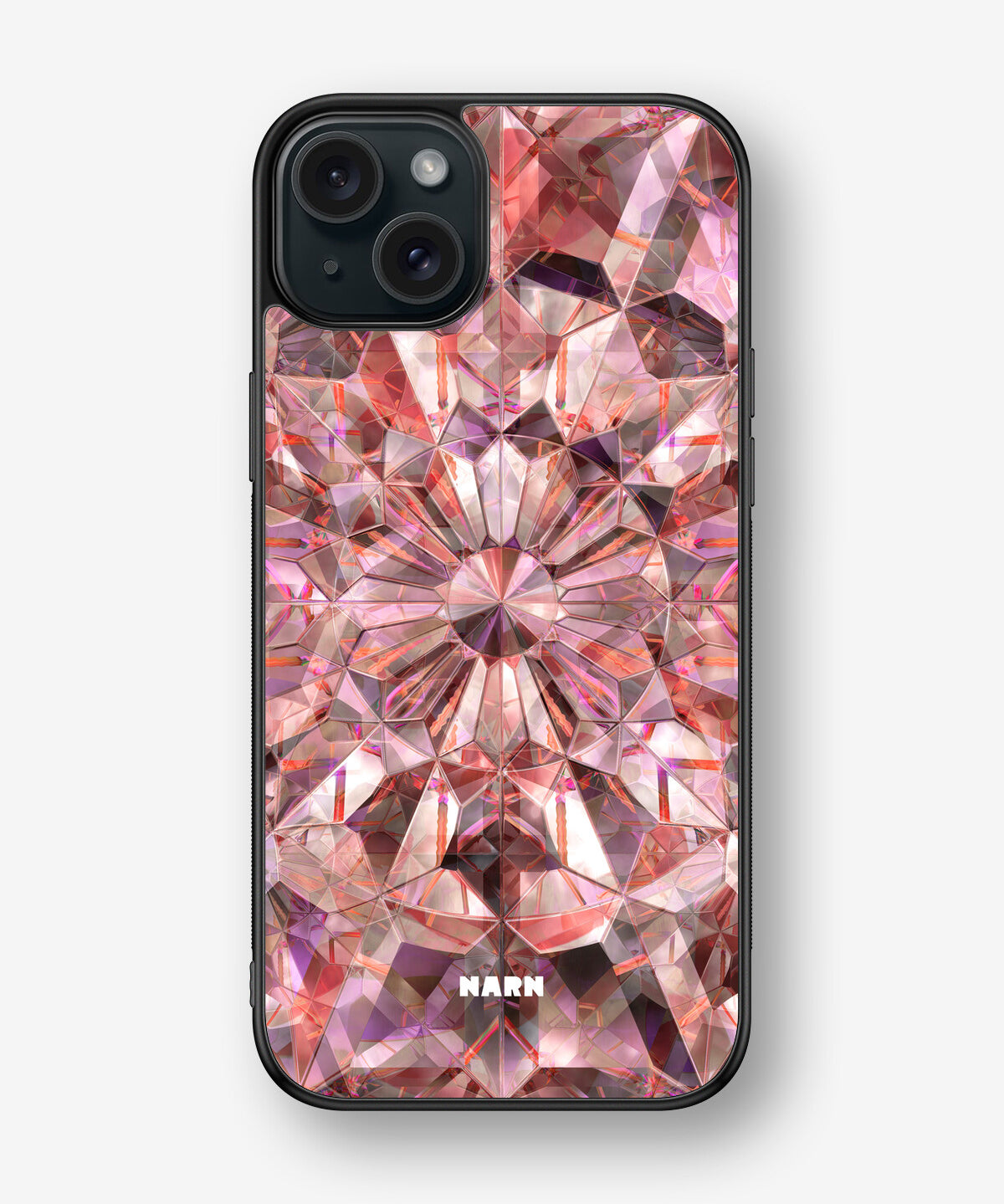 iPhone 15 Plus Hard Case – Pink Crystals - View 1