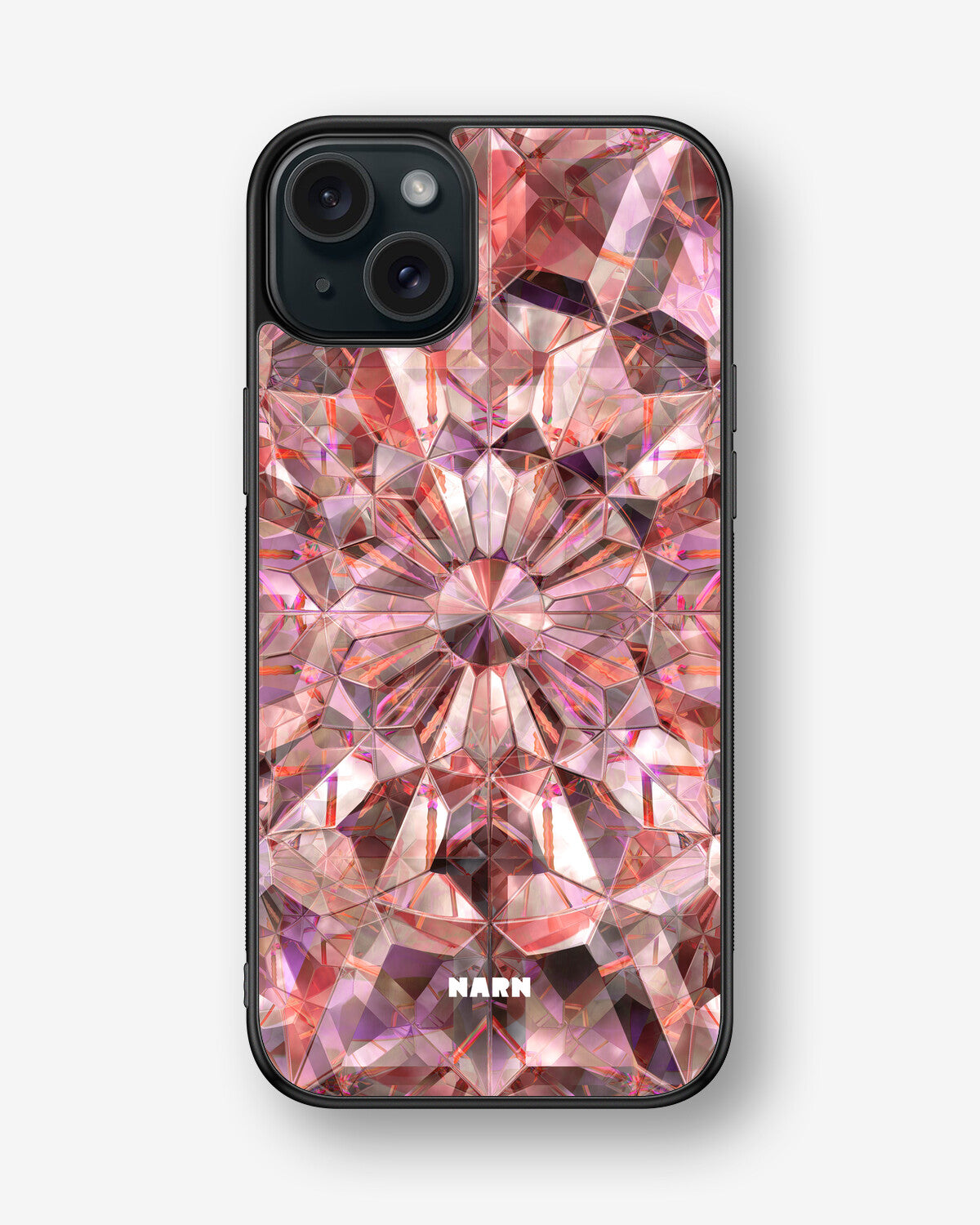 iPhone 15 Plus Hard Case – Pink Crystals - View 1