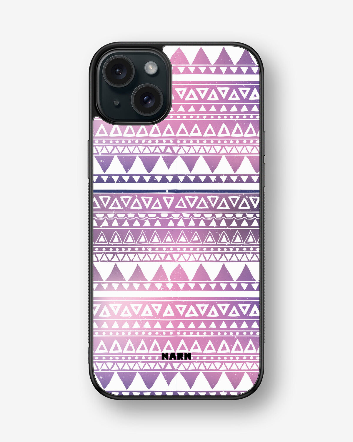 iPhone 15 Plus Hard Case – Purple Aztec - View 1