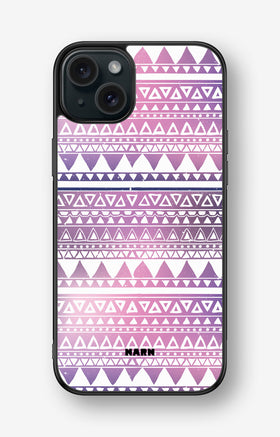 iPhone 15 Plus Hard Case – Purple Aztec - View 1