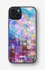 iPhone 15 Plus Hard Case – Purple Hearts - View 1
