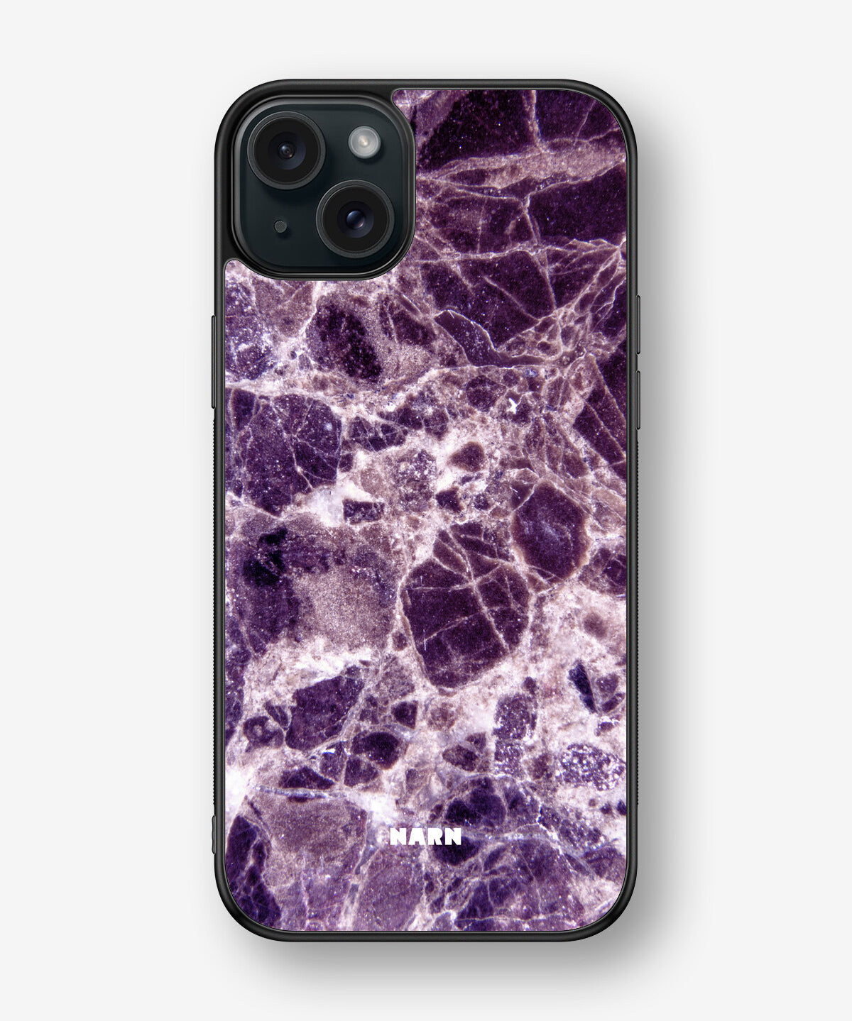 iPhone 15 Plus Hard Case – Purple Marble - View 1