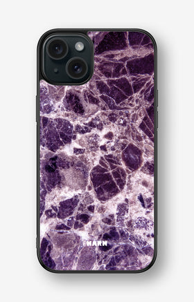 iPhone 15 Plus Hard Case – Purple Marble - View 1