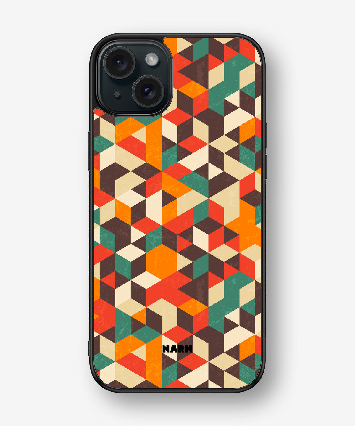 iPhone 15 Plus Hard Case – Retro Geometric - View 1
