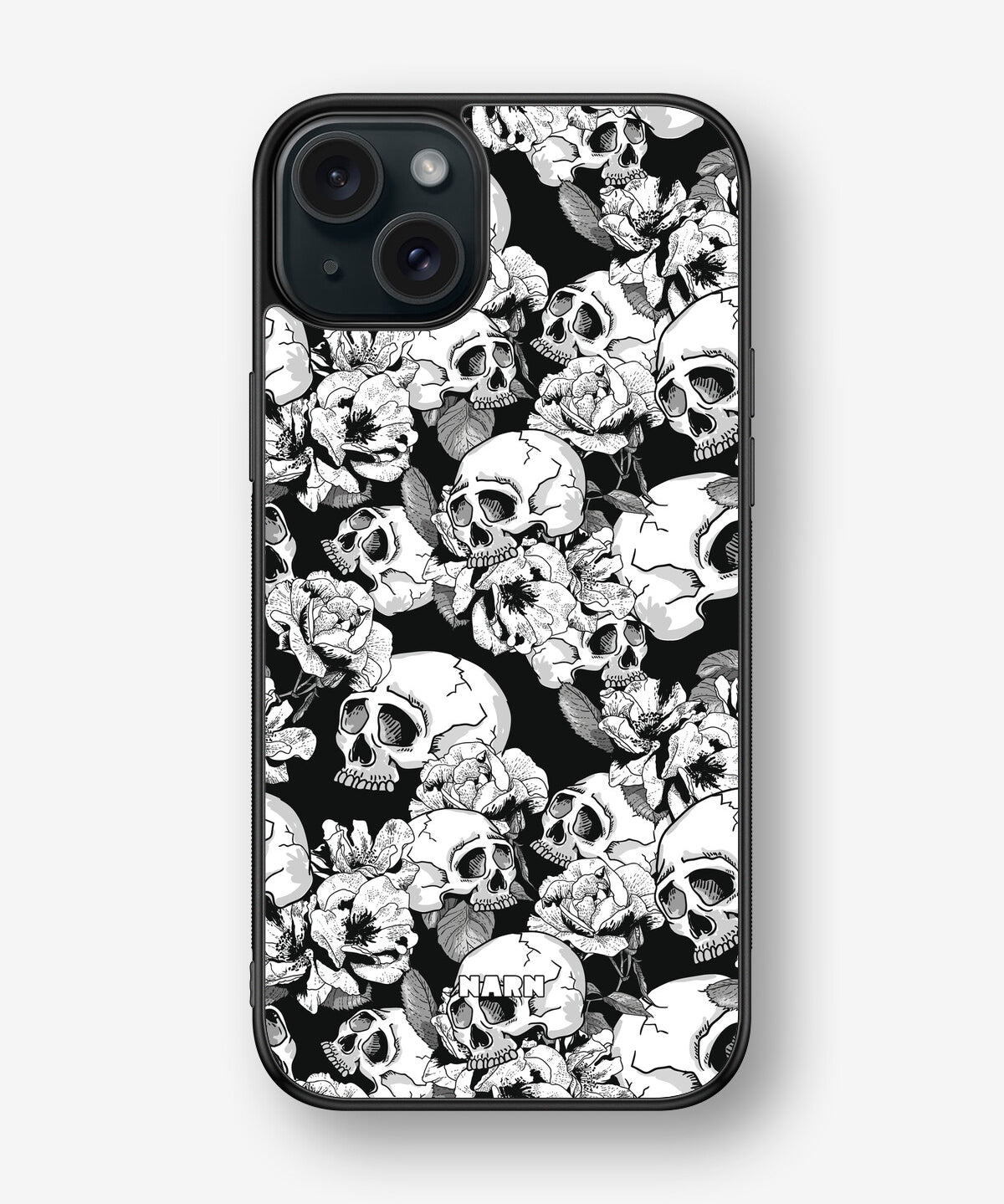 iPhone 15 Plus Hard Case – Skull Garden - View 1