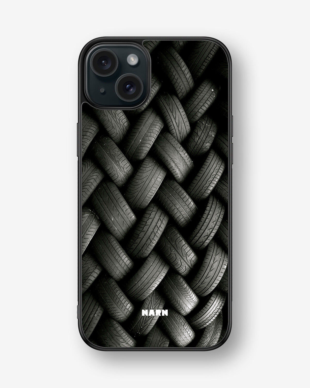 iPhone 15 Plus Hard Case – Tires Wall - View 1