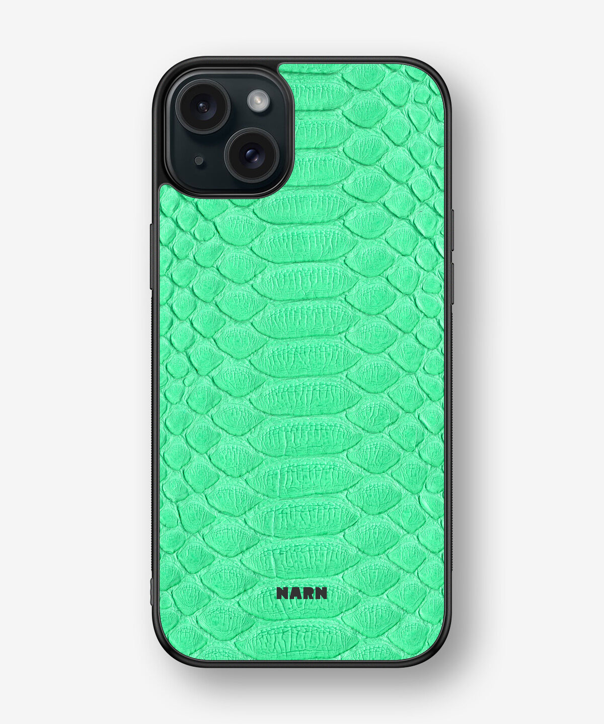 iPhone 15 Plus Hard Case – Turquoise Snake - View 1