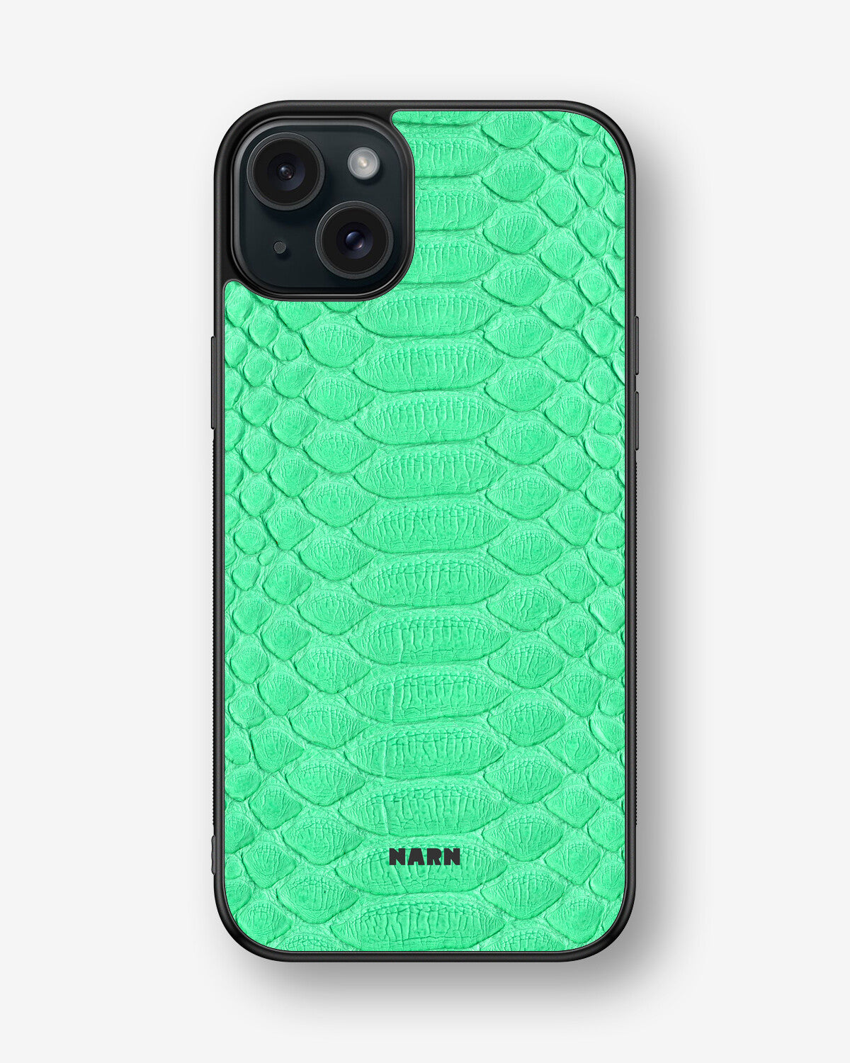 iPhone 15 Plus Hard Case – Turquoise Snake - View 1