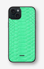 iPhone 15 Plus Hard Case – Turquoise Snake - View 1