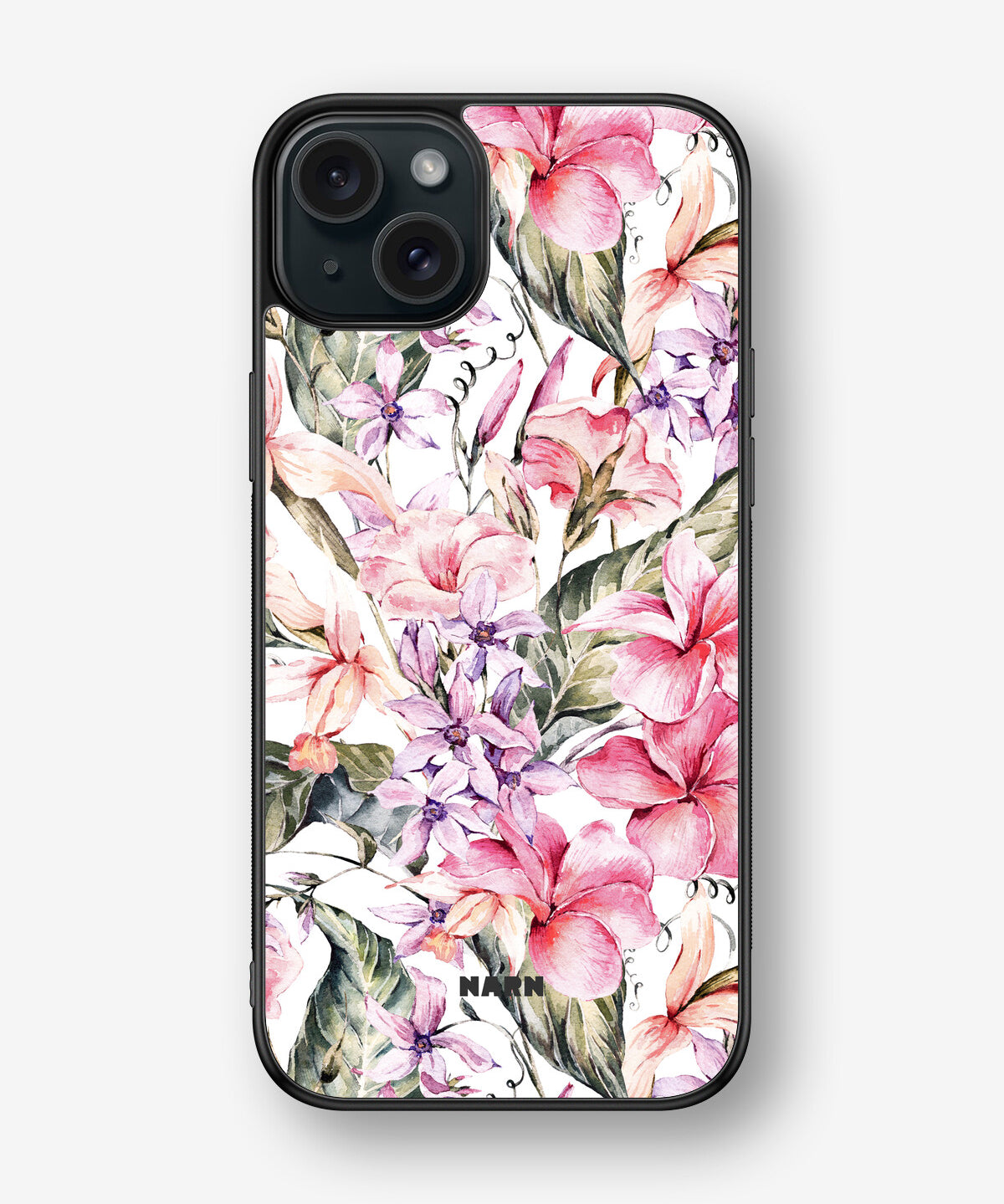 iPhone 15 Plus Hard Case – Watercolor Flowers - View 1