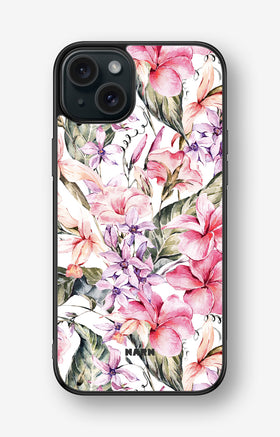iPhone 15 Plus Hard Case – Watercolor Flowers - View 1