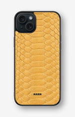 iPhone 15 Plus Hard Case – Yellow Snake - View 1