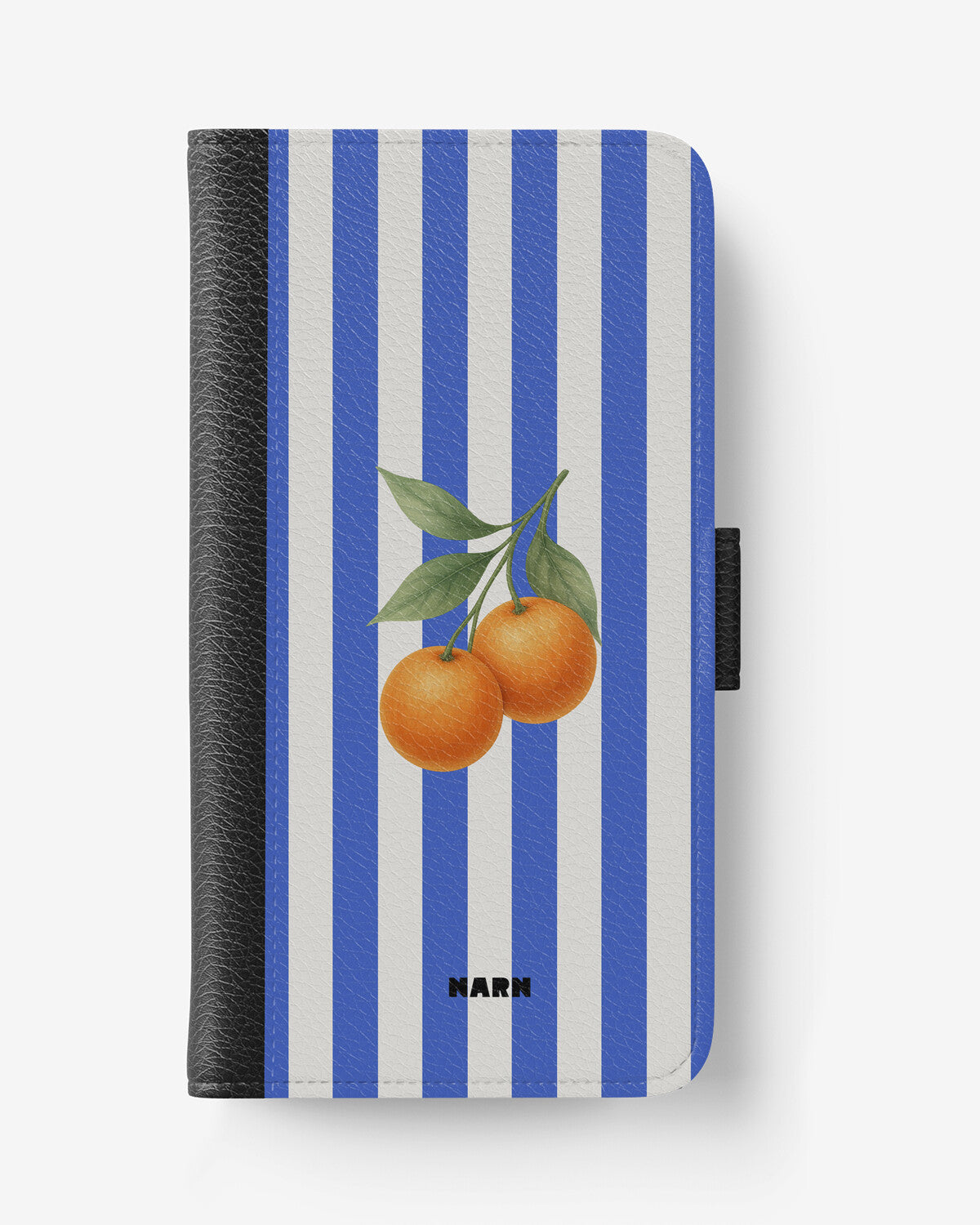 iPhone 15 Plus Wallet Case - Orange Stripes - View 1