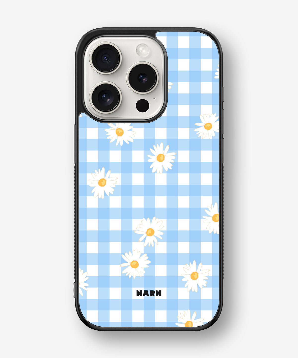 iPhone 15 Pro Hard Case – Blue Daisies - View 1