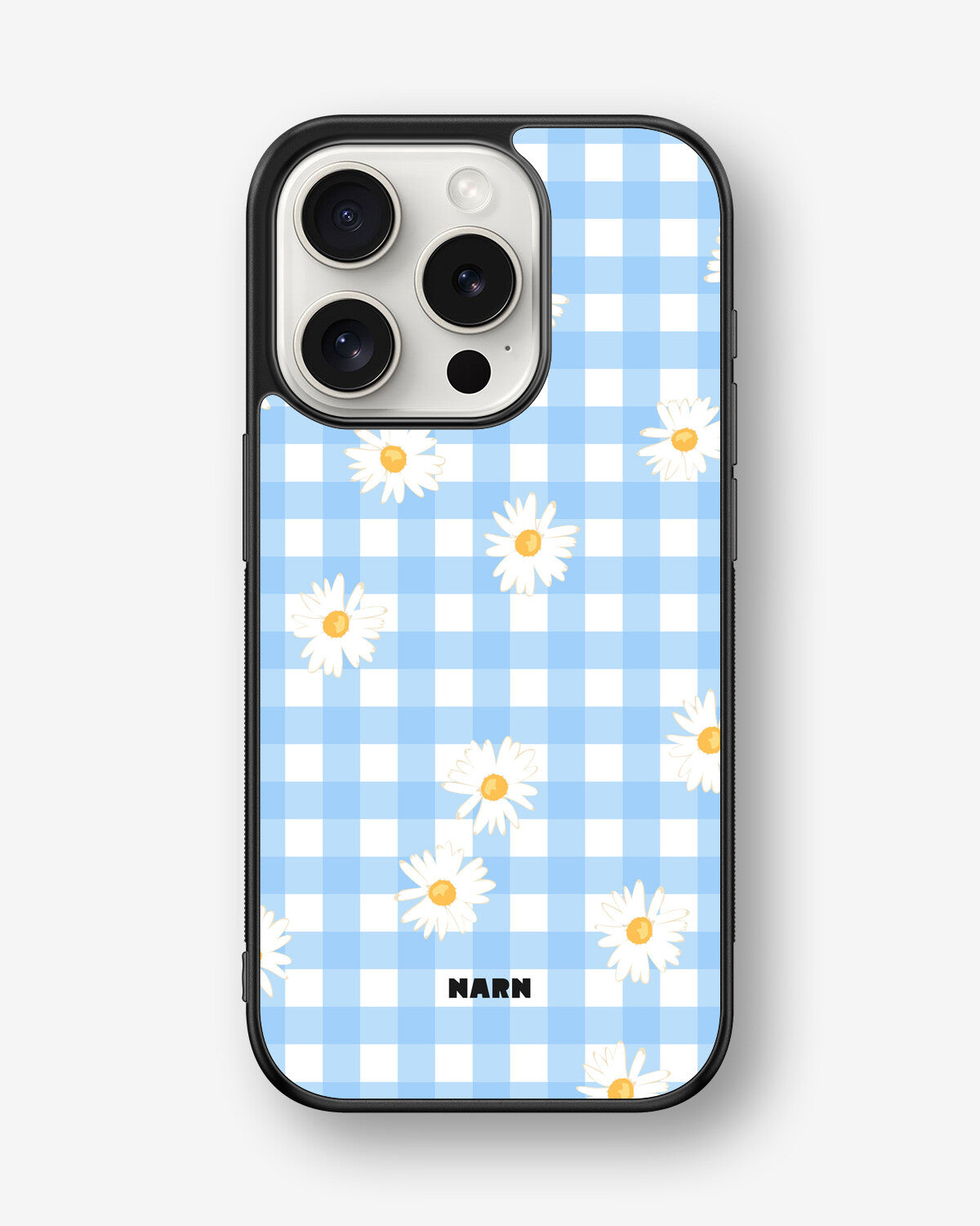 iPhone 15 Pro Hard Case – Blue Daisies - View 1