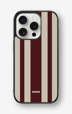 iPhone 15 Pro Hard Case – Bordeaux Stripe - View 1